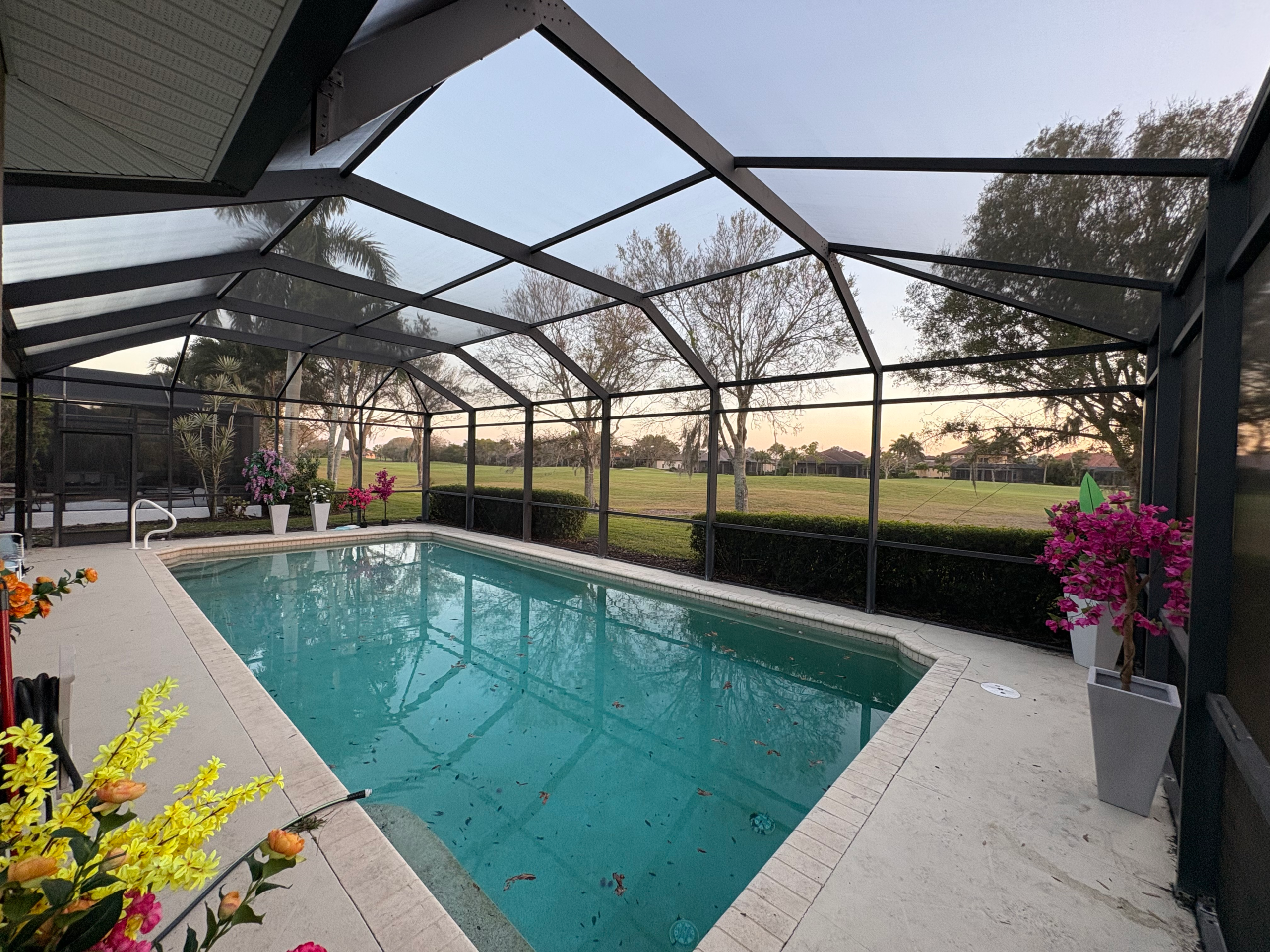 Professional pool cage rescreening in Tampa Bay Florida